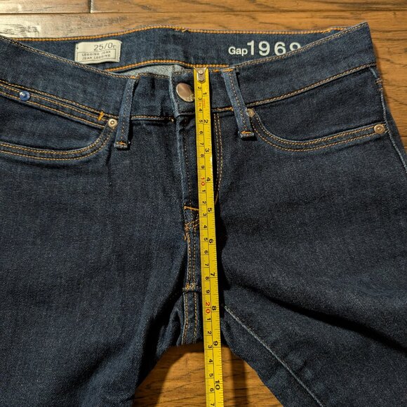 Gap stirrup jeans low rise dark wash denim size 25, 0 regular - Picture 6 of 14